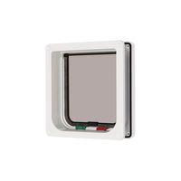 Beeztees CatMate Kedi Kapısı, Çift Yönlü, 4 fonksiyonlu, Beyaz, 19x20cm