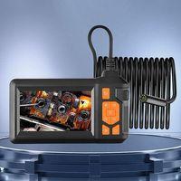 30 Mt Ekranlı 2 Kameralı Endoskop Yılan Kamera Sert Kablo Işıklı 8 MM