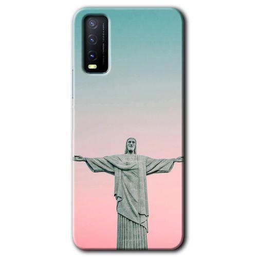 Vivo Y20s Kılıf HD Desen Baskılı Arka Kapak - Rio + Kırılmaz Cam