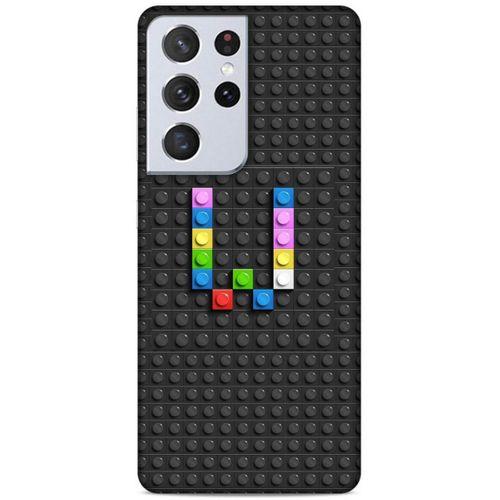 Lopard Samsung Galaxy S21 Ultra Uyumlu Kılıf BloX (39) Liquid Crystal Kılıf W Harfi