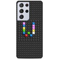 Lopard Samsung Galaxy S21 Ultra Uyumlu Kılıf BloX (39) Liquid Crystal Kılıf W Harfi