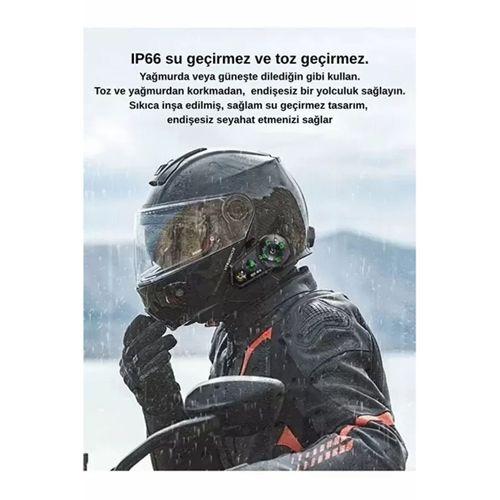 D2-6x 1000m Mesafeli 6 Kanallı İntercom Bluetooth Motosiklet Kask Kulaklığı İntercom Kulaklık