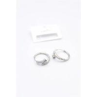 Taşlı Çivi Küpe - Gümüş