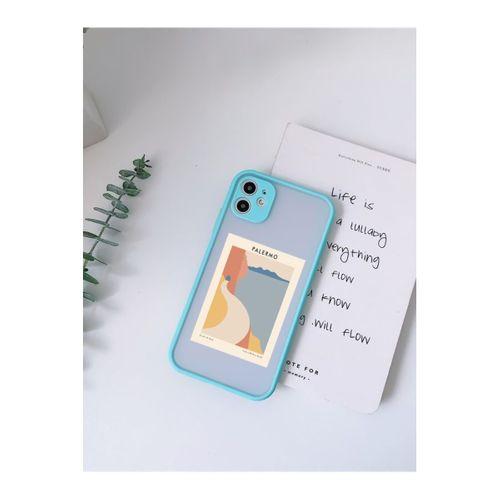iPhone 11 Yeşil Kamera Lens Korumalı Palermo Desenli Lüx Telefon Kılıfı