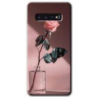 Potkal Hediye Fabrikası Samsung Galaxy S10 HD Baskılı Kılıf + 9D Tam Ekran Koruyucu - Retro Gül