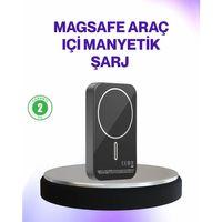 Mıknatıslı Magsafe Uyumlu Araç Tutucu Kablosuz Şarj Destekli