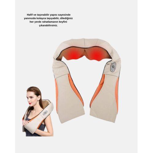 Ergonomik Ovmalı Masaj Aleti – Isıtmalı, Yoğurmalı, Boyun Ve Bel Rahatlatıcı Masaj Makinesi