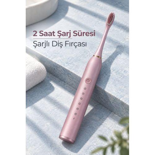 Pembe Şarjlı Diş Fırçası 500 Mah Bataryalı