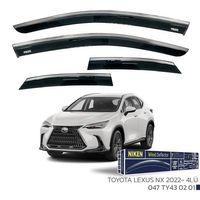 Toyota Lexus NX 2022 Sonrası - Kromlu Cam Rüzgarlığı 4Lü Parça