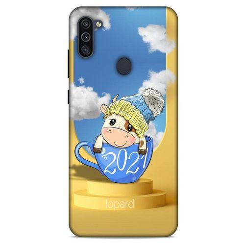 Samsung Galaxy M11 Kılıf FunnyMaX (3) Kapak Sarı Kupa Köpek