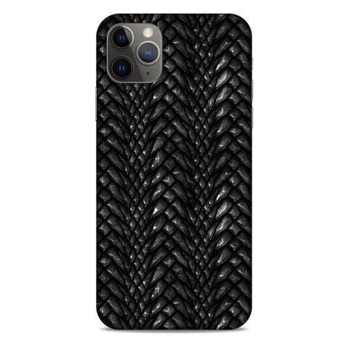 Apple Iphone 11 Pro Max Kılıf Dragons (2) Kabı Ejderha Deri Siyah