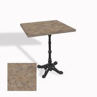 Dockers Çipa 1002 Döküm Ayak Kare Masa 70X70 cm - (Werzalit, Wermodin ve Allzalit Tabla) - Edgy Wood