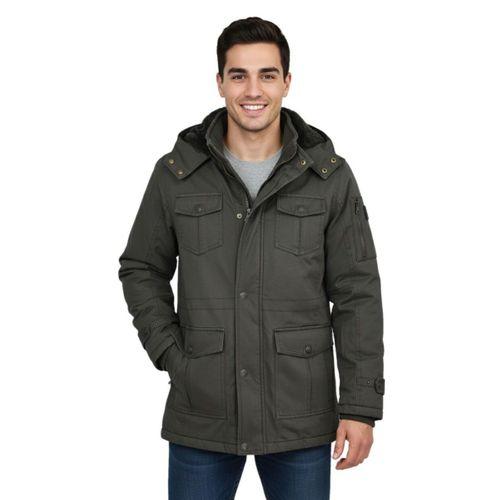 Erkek Spor Kanvas Kapüşonlu Parka M2665 BGL-ST04959