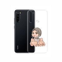 Xioami Redmi Note 8 Başörtülü Kız Şeffaf Telefon Kılıfı
