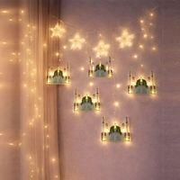 3 Mt Fişli Yeşil Cami Yıldız Ramazan Perde Led