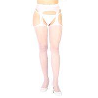 Beyaz Özel Bölgesi Açık Fantazi Külotlu Çorap