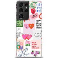 Samsung Galaxy S21 Ultra Kılıf HD Baskılı Kılıf - Keep Fashion + Tam Ekran Koruyucu