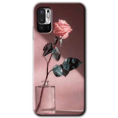 Xiaomi Redmi Note 10 5G Kılıf HD Desen Baskılı Arka Kapak + Temperli Cam - Retro Gül