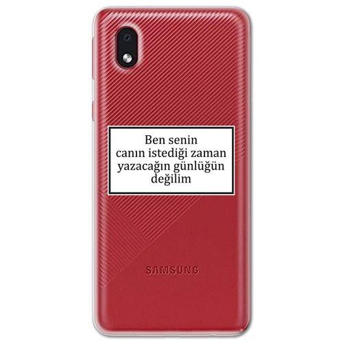 Galaxy A01 Core Kılıf HD Yazı Baskılı Silikon Arka Kapak - Yazı 10
