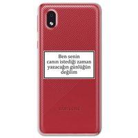 Galaxy A01 Core Kılıf HD Yazı Baskılı Silikon Arka Kapak - Yazı 10
