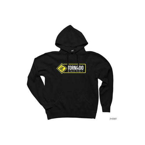 Tornado Energy Side Siyah Kapşonlu Sweatshirt Hoodie