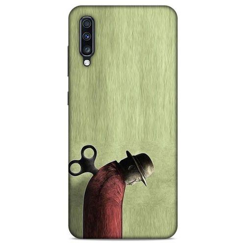 Samsung Galaxy A70 Kılıf Depresyon (48) Bumper Kılıf Kahve Yeşil