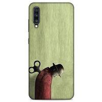 Samsung Galaxy A70 Kılıf Depresyon (48) Bumper Kılıf Kahve Yeşil