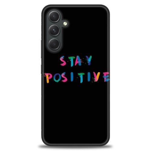 Samsung Galaxy A54 Kılıf HD Baskılı Kılıf - Stay Positive + Tam Ekran Koruyucu