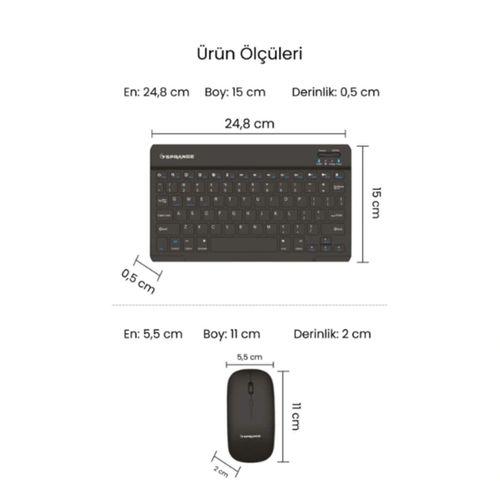 Siyah Kablosuz Klavye Ve Mouse Seti