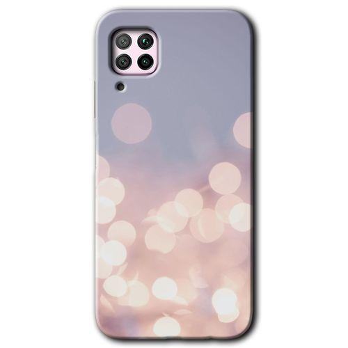 Huawei P40 Lite Kılıf Kapak - Blur Lights +Hayalet Ekran Yandan Gözükmez