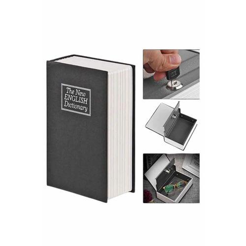 Kitap Görünümlü Gizli Kasa Büyük Boy Anahtarlı Kilitli Para Kasası
