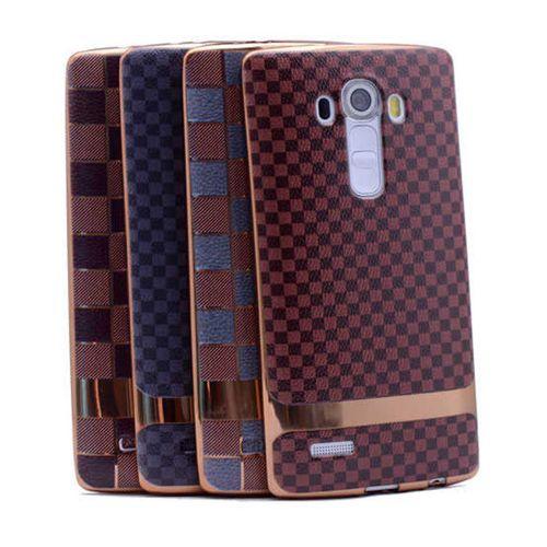 LG G4 Kılıf Zore Deri Lazer Kaplama Silikon
