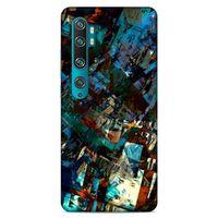 Lopard Xiaomi Mi Note 10 Uyumlu Kılıf Soyut Sanat (36) Desenli Glitter Kılıf