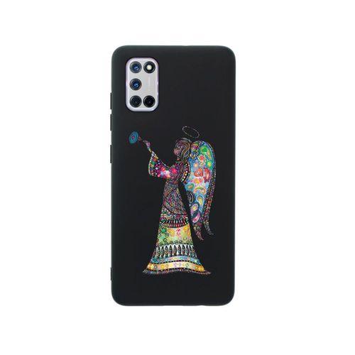 Oppo A72 Mandala Melek Kız Premium Silikonlu Siyah Telefon Kılıfı