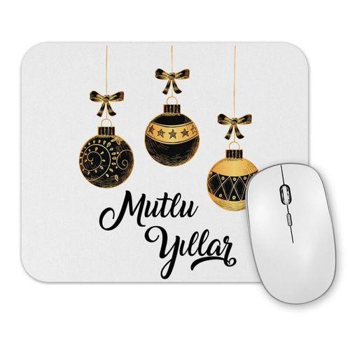 Mutlu Yıllar Noel Topları Mouse Pad