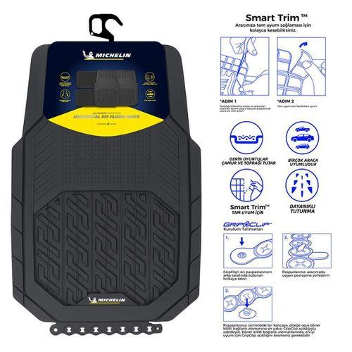 Michelin MC34587 Tüm Araçlara Uyumlu 4 Parça Üniversal 3D Havuzlu Oto Paspas