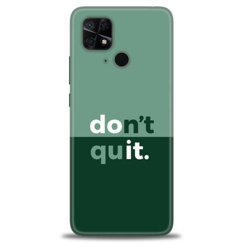 Xiaomi Redmi 10C Kılıf HD Baskılı Kılıf - Dont Quit + Tam Ekran Koruyucu