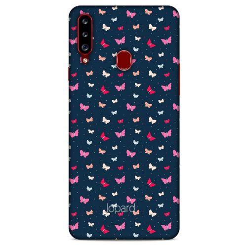 Samsung Galaxy A20s Kılıf Kelebek Etkisi (42) Rugged Armor Kılıf Mor Pembe