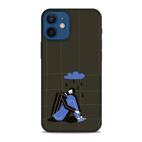 Apple iPhone 12 Mini Kılıf Depresyon (33) Hybrid Kılıf Kahve Toz Pembe