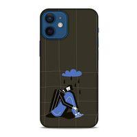 Apple iPhone 12 Mini Kılıf Depresyon (33) Hybrid Kılıf Kahve Toz Pembe