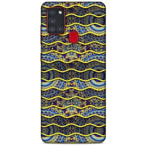 Samsung Galaxy A21s Kılıf Baskılı Özel Seri Taşlı (39) Liquid Crystal Kılıf