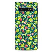 Frutix Çilek Lime  01 Samsung Galaxy S10 Kılıf Desenli Silikon