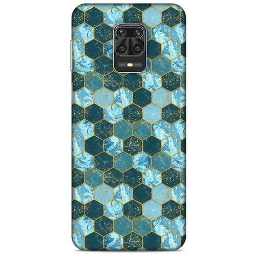 Mermer Desenli (21) Tema Koruyucu Kapak Akuamarin Xiaomi Redmi Note 9S Kılıf