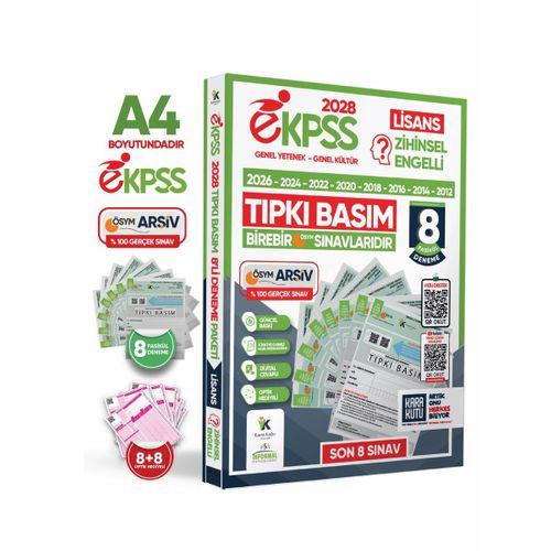 2028 EKPSS Lisans Zihinsel Engelli ÖSYM Çıkmış Soru Tıpkı Basım 8li Kitapçık TG Deneme Paketi