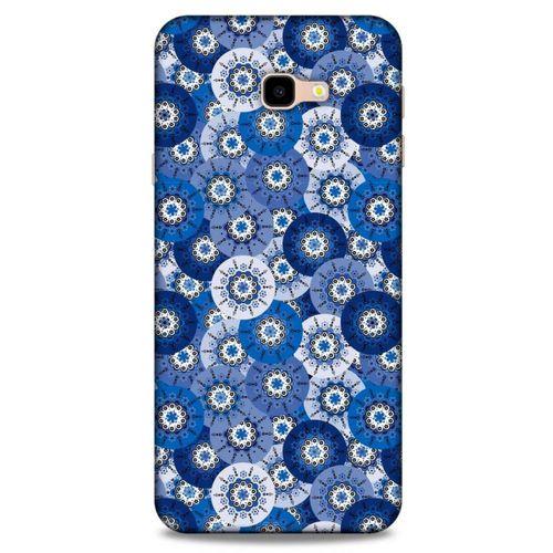 Samsung Galaxy J4 Plus Uyumlu Kılıf Mavi Delisi (37) Silicone Cover Daireler