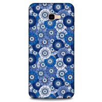 Samsung Galaxy J4 Plus Uyumlu Kılıf Mavi Delisi (37) Silicone Cover Daireler