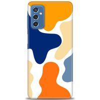 Samsung Galaxy M52 5G Kılıf HD Baskılı Kılıf - Turuncu Lekeler + Tam Ekran Koruyucu
