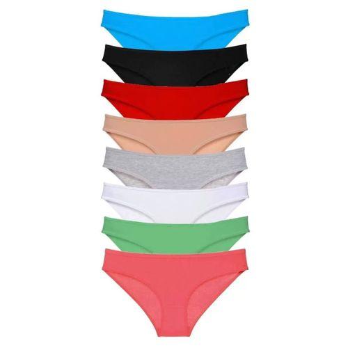 8 Adet Süper Eko Set Likralı Kadın Slip Külot Set 3