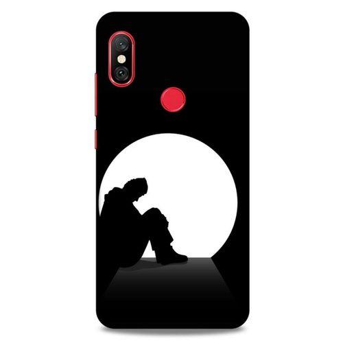 Xiaomi Mi A2 Lite Kılıf Depresyon (46) Core Armor Kılıf Gri Cam Göbeği