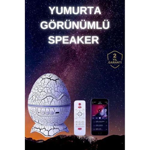 Yumurta Şeklinde Su Dalgalı Bluetooth Speaker Lamba Renkli Şarjlı